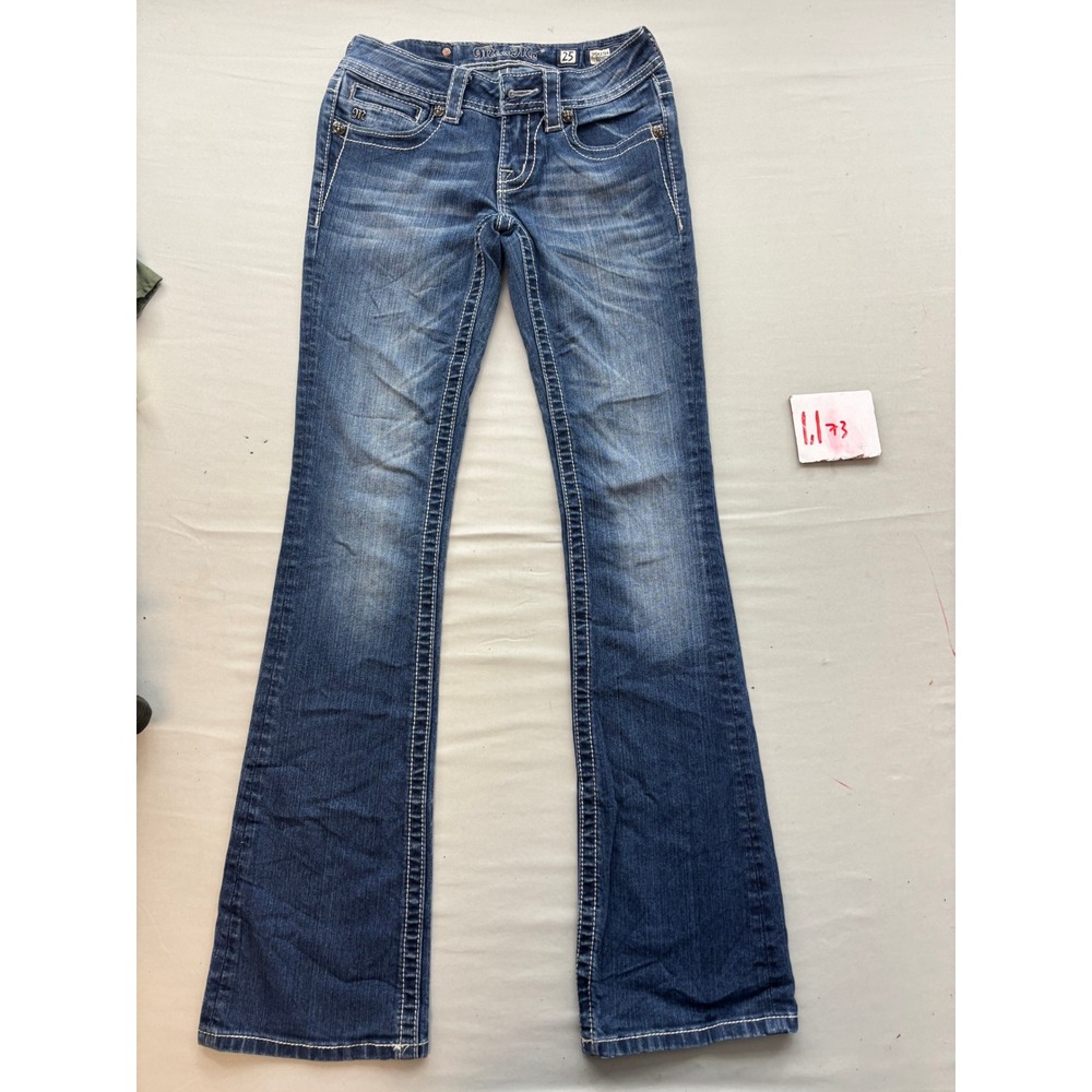 Miss Me Angel Wing Bootcut Jeans JP5437B4 Medium Wash Embroidered Size 25